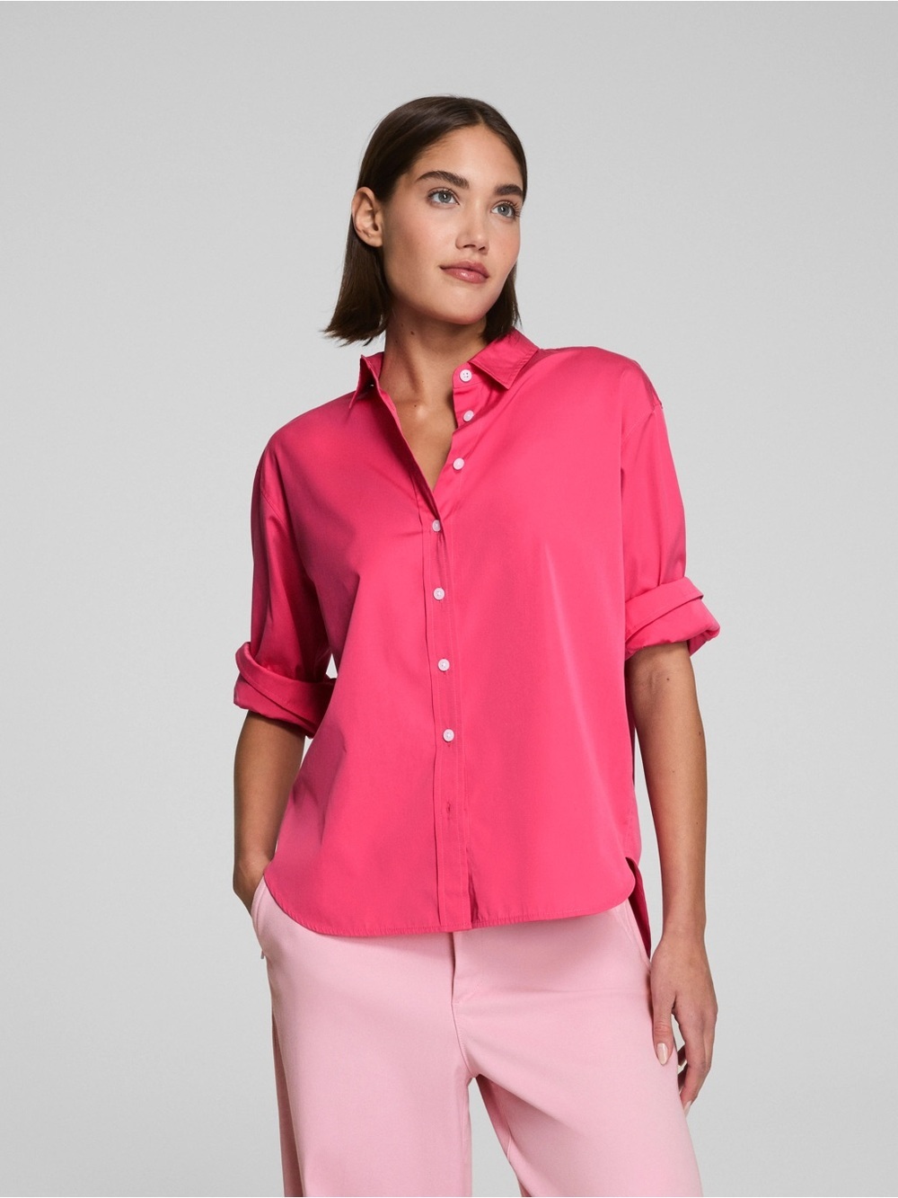 Spanx Poplin Oversized Button-Up Shirt